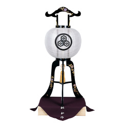 家紋用行提灯　鉄仙高盛蒔絵