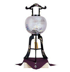 美術工芸行灯　鉄仙高盛蒔絵　書き絵